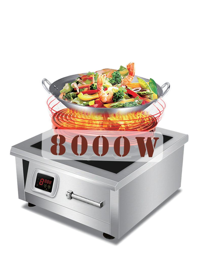  Commercial Use 8000W Induction Cooker Non Stick Arc-shaped Surface High Power Fast Cook For Hotel Canteen Restaurant Use 